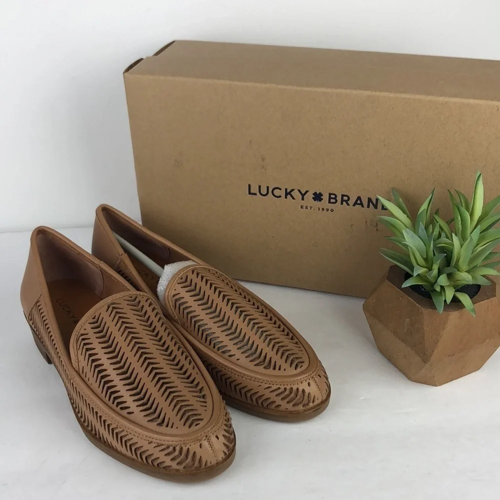 NEW Lucky Brand Camdyn Minimalist Leather Loafer Flats 5